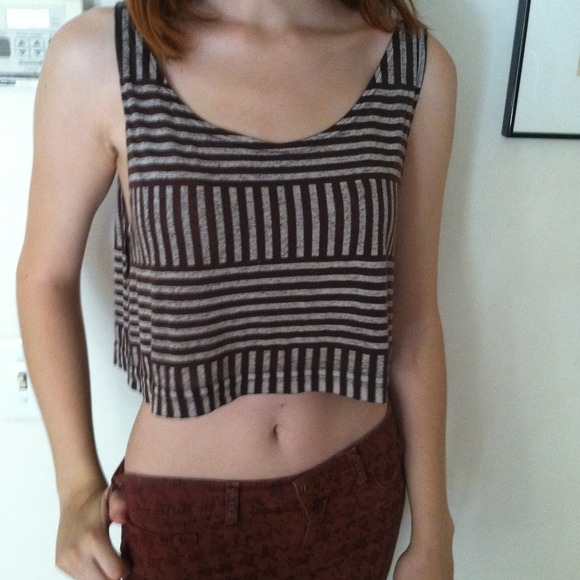 SOLD American Apparel striped crop top