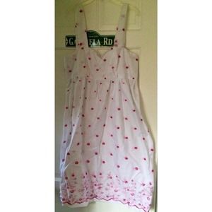 Handmade floral white dress