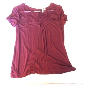 Frenchi flowy burgundy top