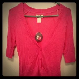 Pink Jersey Cardigan (L)