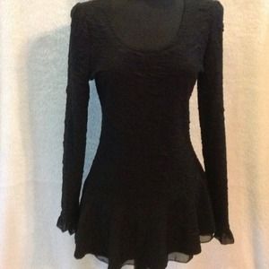 Black peplum top ~ Junior XL ~ New/No tags
