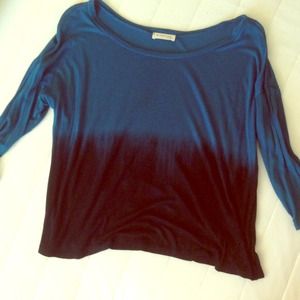 Ombré blue and black top