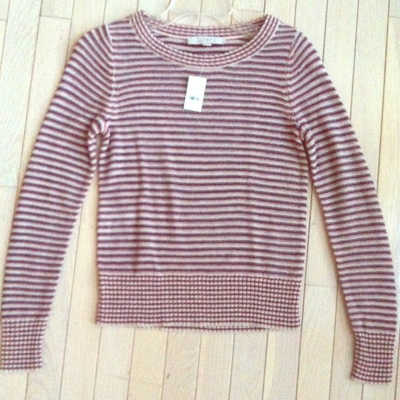NWT Orange, Beige, & Navy Lightweight Sweater