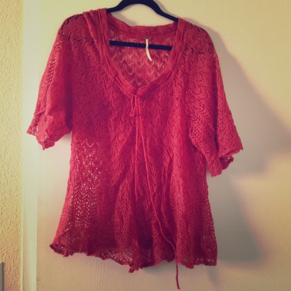 RESERVED for @58kdough!Free people red sweater