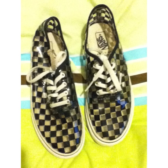 clear checkered vans