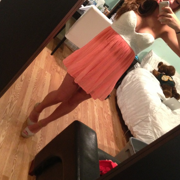 Beautiful Coral Bustier Dress