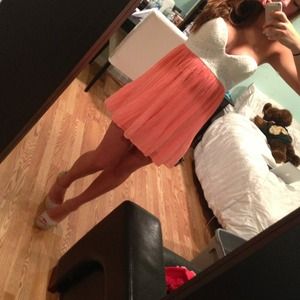 Beautiful Coral Bustier Dress
