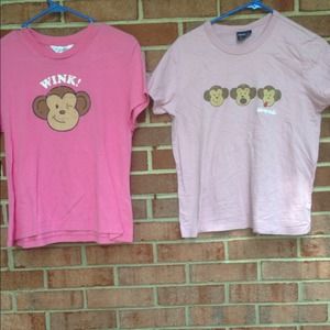 2 SIZE L AEROPOSTALE MONKEY SHIRTS.