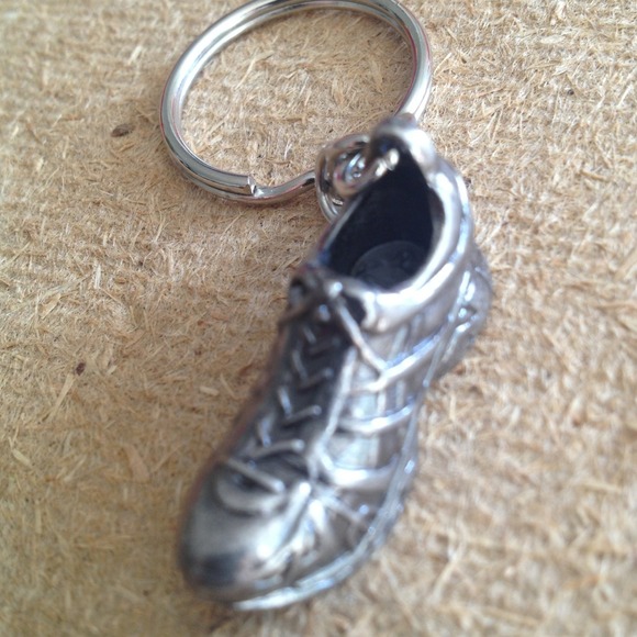 Seriously cute tennis shoe keychain! Heavy!