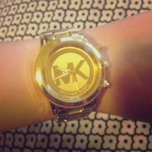 Yellow gold MK boyfriend watch
