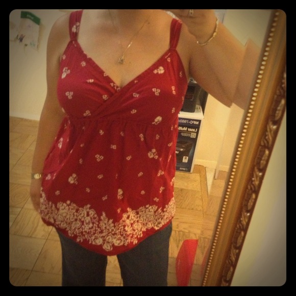 Tops - RED & white Faded Glory tank top & NY&co Capri