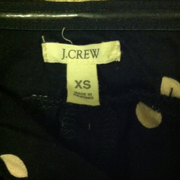 J.Crew navy polka dot top xs - Picture 2 of 3