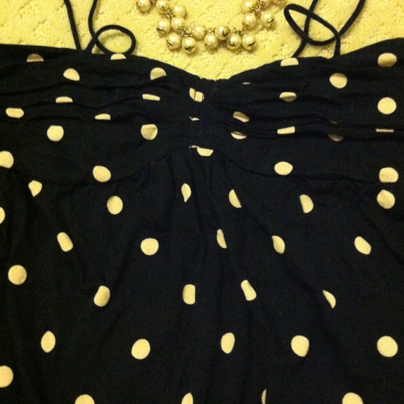 J.Crew navy polka dot top xs - Picture 3 of 3