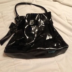 SOLD/TRADED 👛👛👛 Large black patent hobo bag
