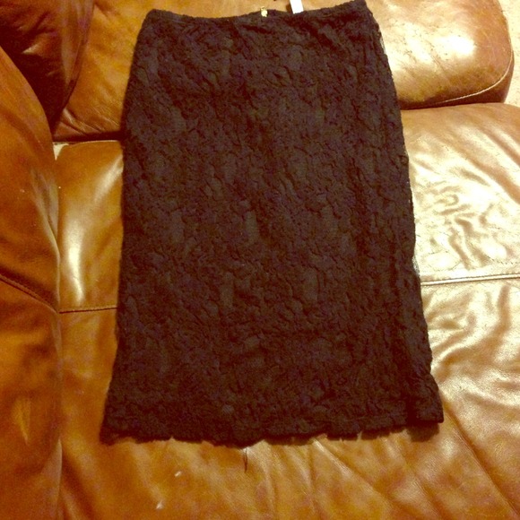 High waisted lace skirt