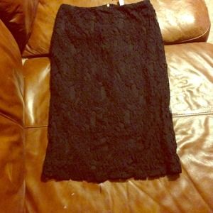 High waisted lace skirt