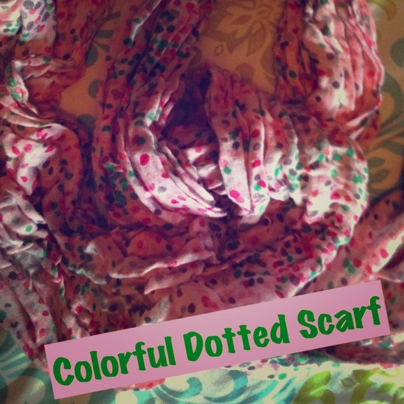 •SOLD• Colorful Dotted Scarf