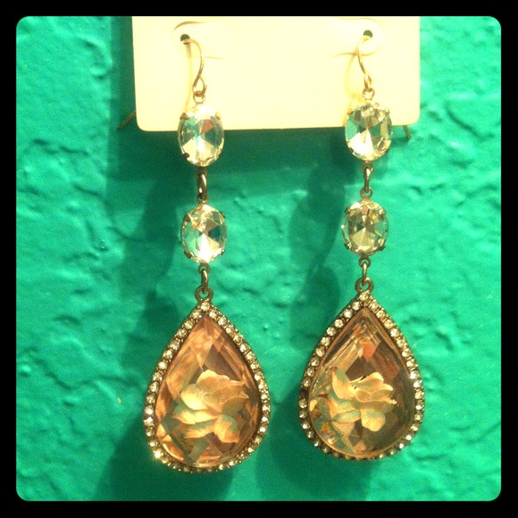 Rose gem earrings 🌹💎