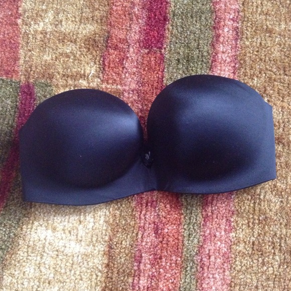 Victoria's Secret black strapless miraculous bra