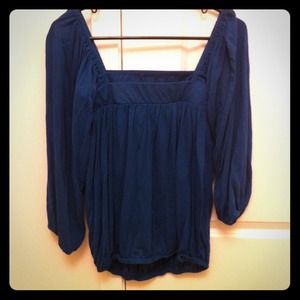 Blue Long Sleeve Top