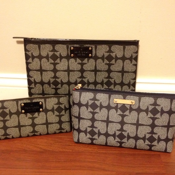 *Bundled* NWT Kate Spade Pebbled large bag - navy - Picture 4 of 4