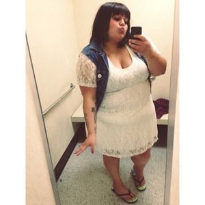 White lace summer dress