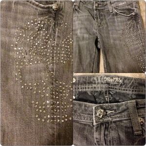 MISS ME CRYSTAL SKULL JEANS SIZE 30