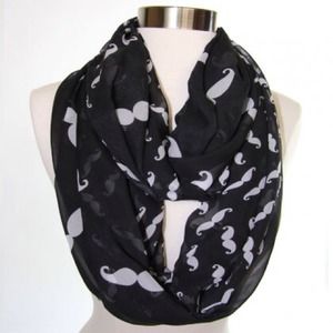 Mustache Infinity Scarf