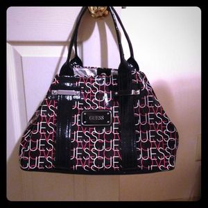 Patent tote shoulderbag