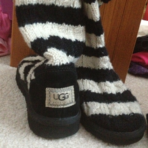 Ugg Australia black and white boots