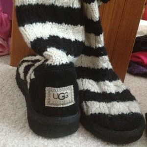 Ugg Australia black and white boots