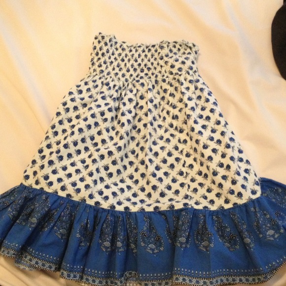 High waisted blue skirt