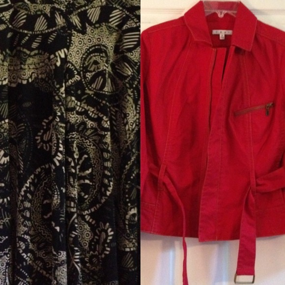 Bundle/ CAbi Safari Crop Pants & Red jacket