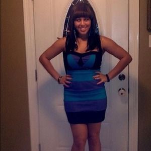 Multicolor dress XOXO. 7/8 only worn once