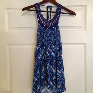 Tie back halter with sequins