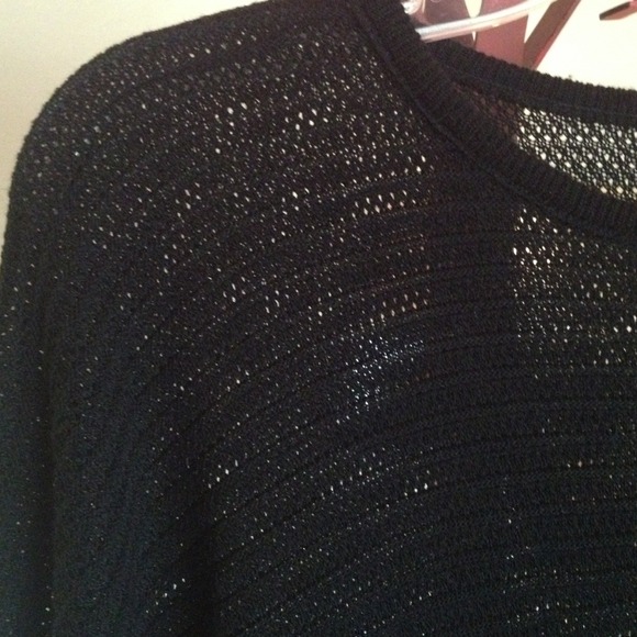 SOLD.............Sheer black sweater