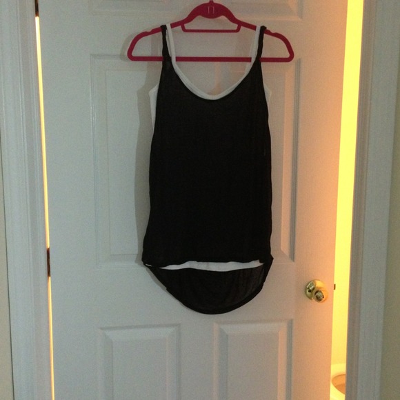 Black low back tank