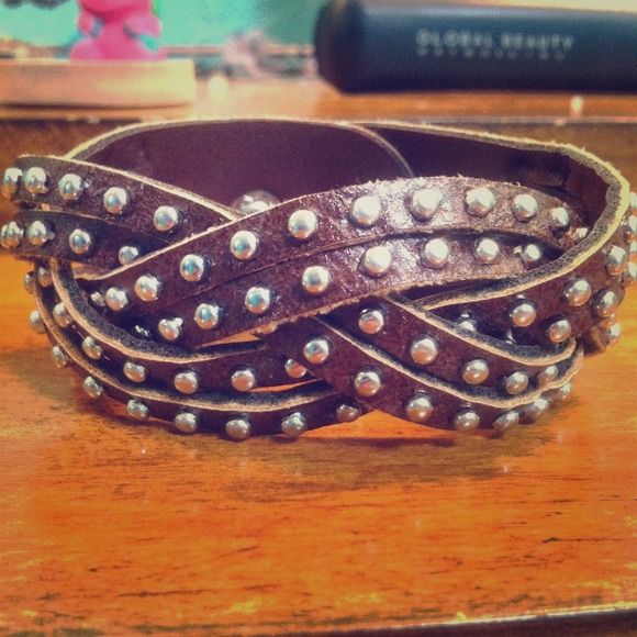Edgy stud braid bracelet!