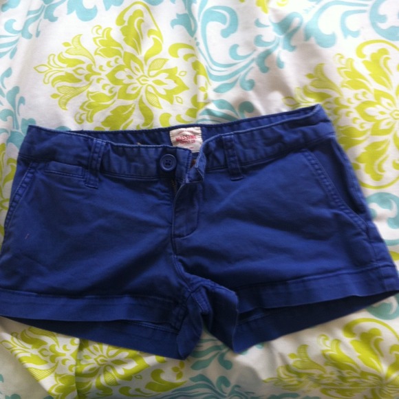 Blue twill shorts