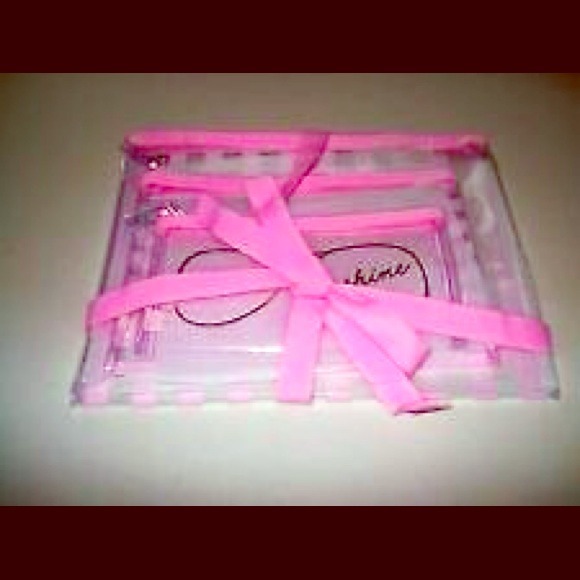 New 3 Victorias Secret 2013 Pink/Clear Beach Set