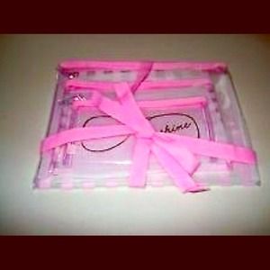 New 3 Victorias Secret 2013 Pink/Clear Beach Set