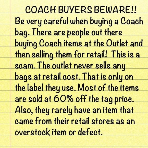 DON'T BUY OUTLET BAGS AT RETAIL PRICE!!