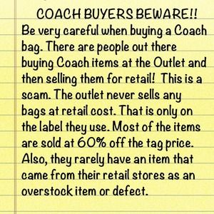 DON'T BUY OUTLET BAGS AT RETAIL PRICE!!