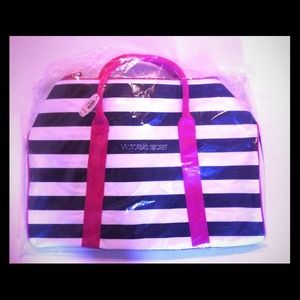 Victoria's Secret stripped weekender/ duffle bag