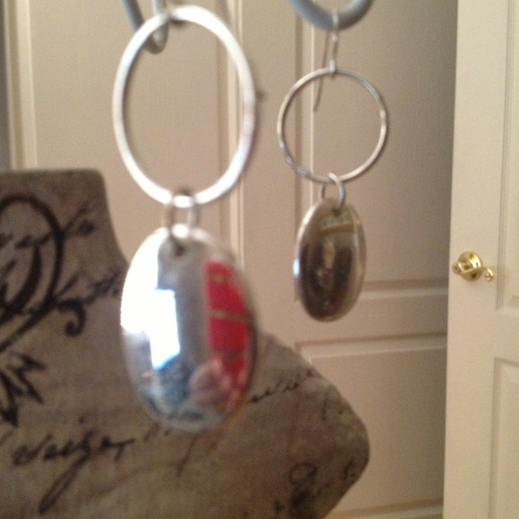 Silver dangle earrings