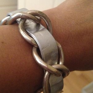 Silver toggle bracelet