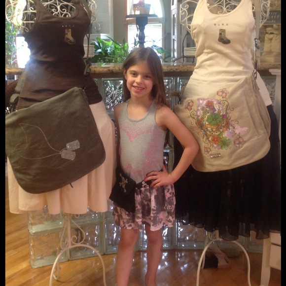 Rhinestoned military messenger bags