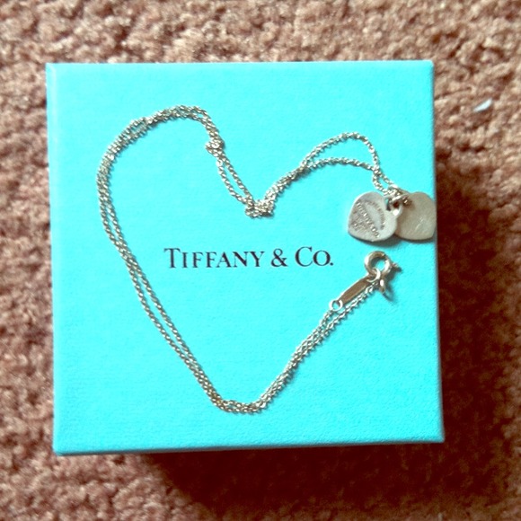 Authentic Tiffany's double heart necklace!