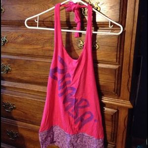 Zumba Pink and purple halter top