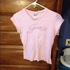 Pink guess jeans shirt